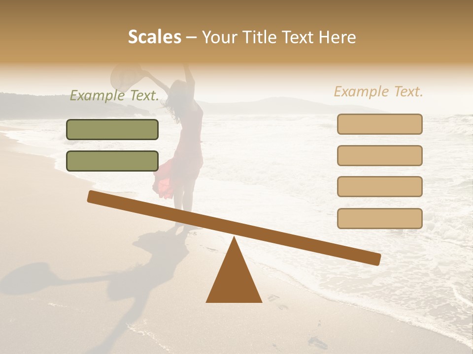 Woman Beautiful Sunlight PowerPoint Template