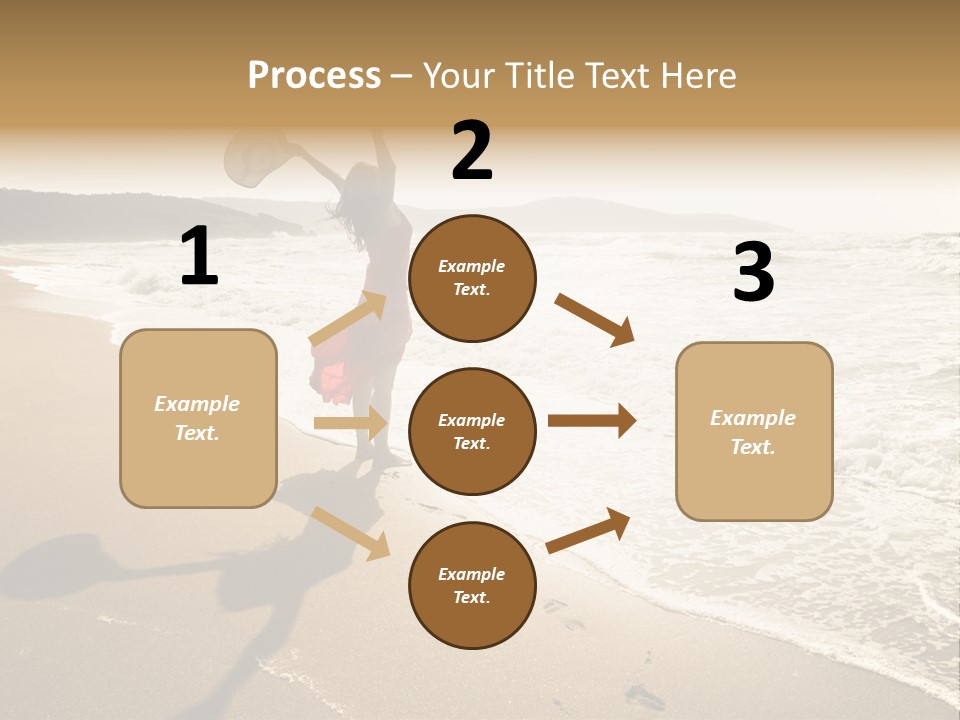 Woman Beautiful Sunlight PowerPoint Template