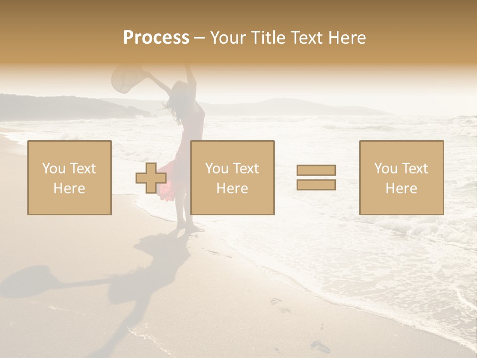 Woman Beautiful Sunlight PowerPoint Template