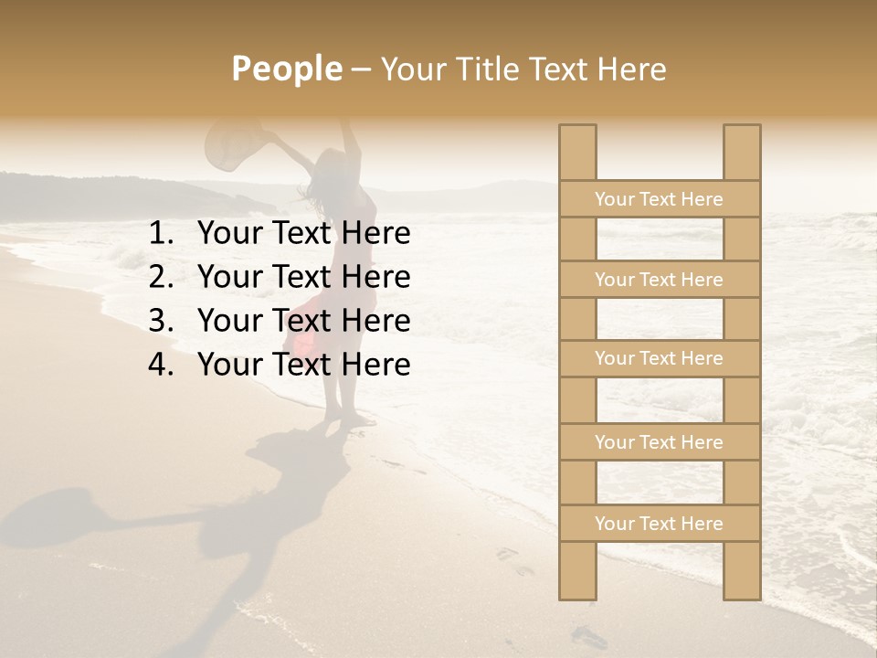 Woman Beautiful Sunlight PowerPoint Template