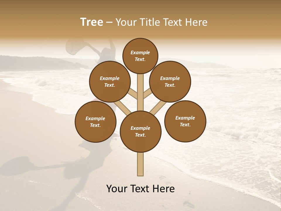 Woman Beautiful Sunlight PowerPoint Template