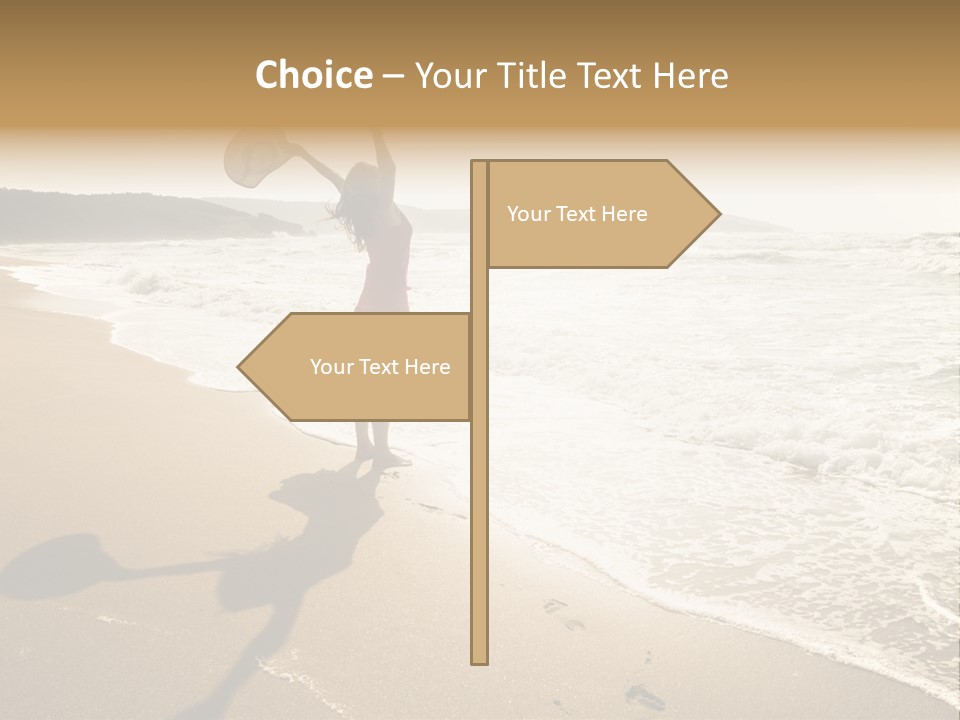 Woman Beautiful Sunlight PowerPoint Template