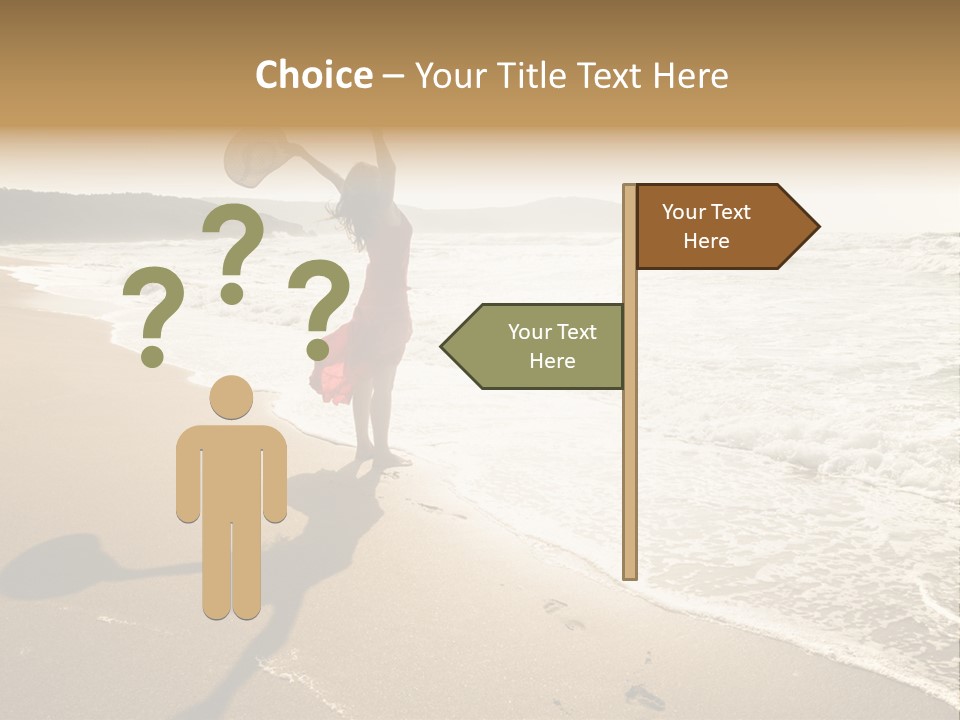 Woman Beautiful Sunlight PowerPoint Template