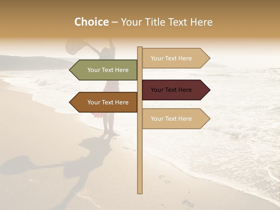 Woman Beautiful Sunlight PowerPoint Template