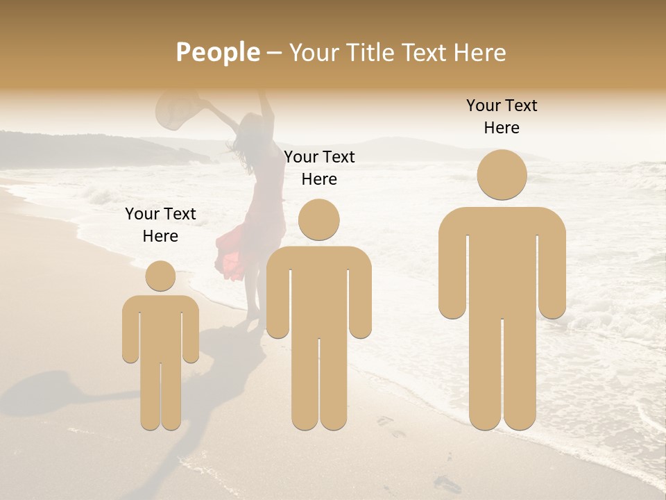 Woman Beautiful Sunlight PowerPoint Template