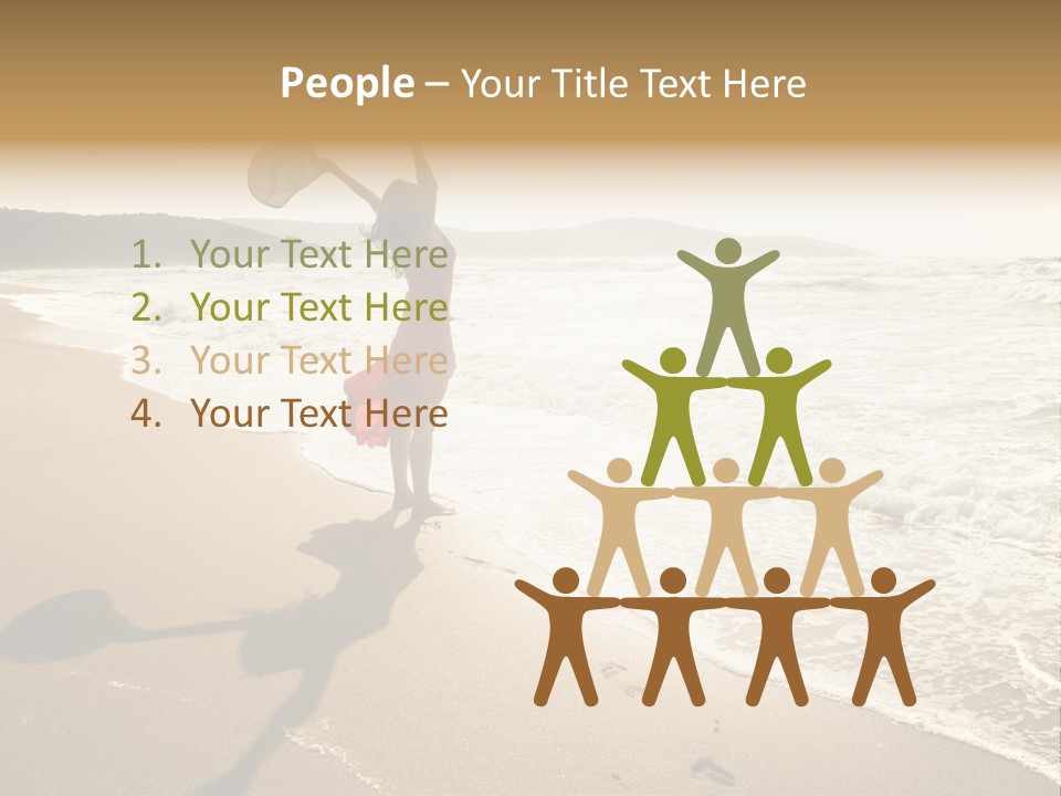 Woman Beautiful Sunlight PowerPoint Template