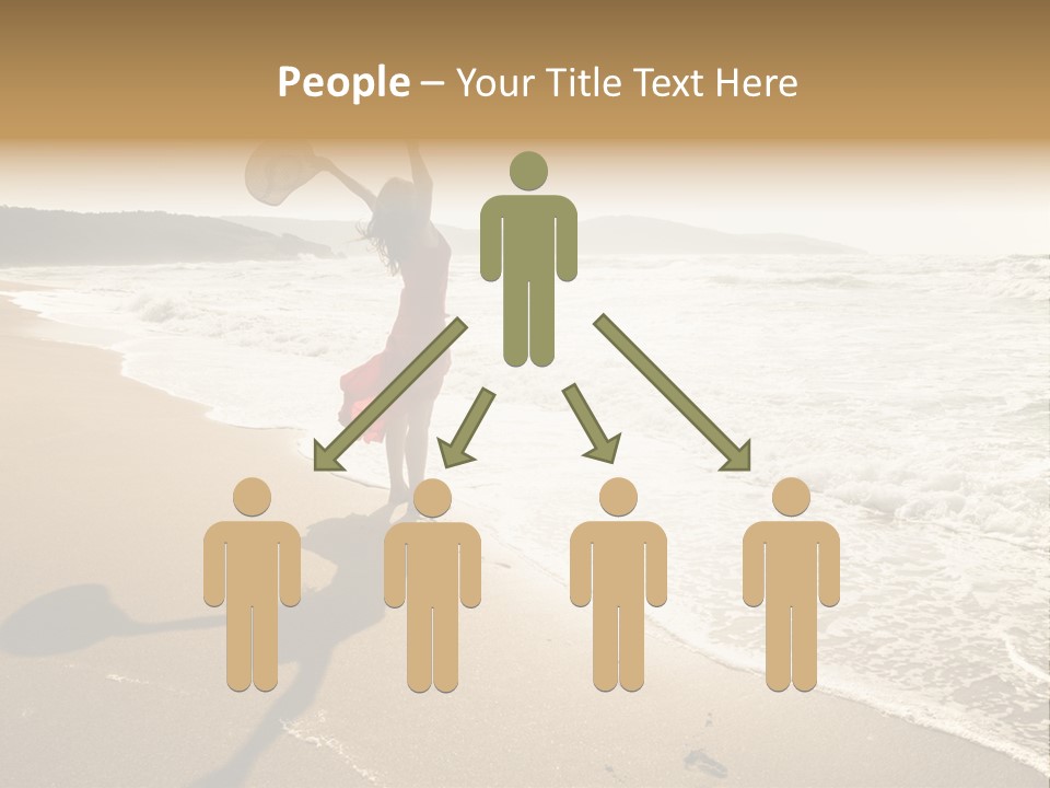 Woman Beautiful Sunlight PowerPoint Template