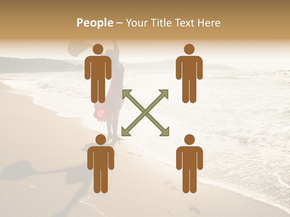 Woman Beautiful Sunlight PowerPoint Template