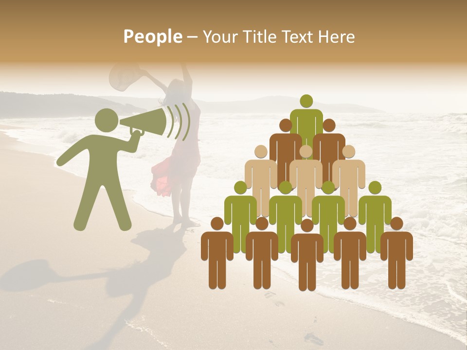 Woman Beautiful Sunlight PowerPoint Template