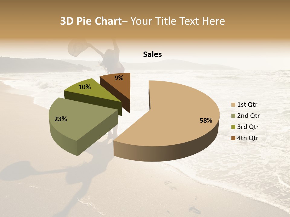 Woman Beautiful Sunlight PowerPoint Template