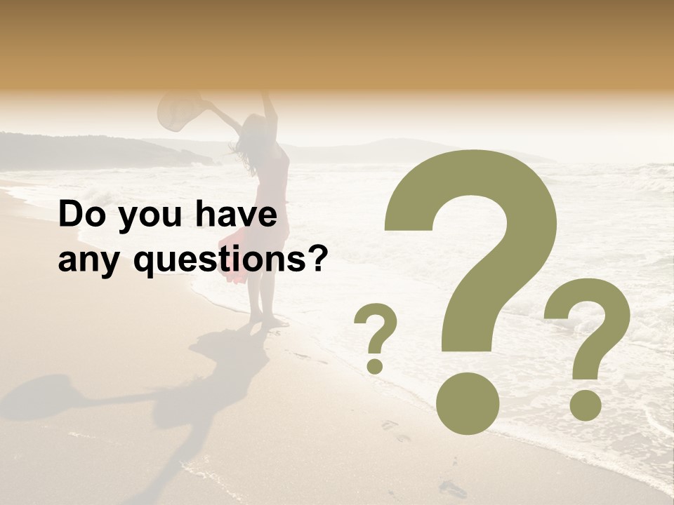 Woman Beautiful Sunlight PowerPoint Template