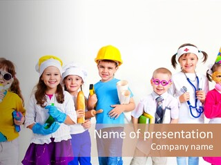 Professional Girl Childhood PowerPoint Template