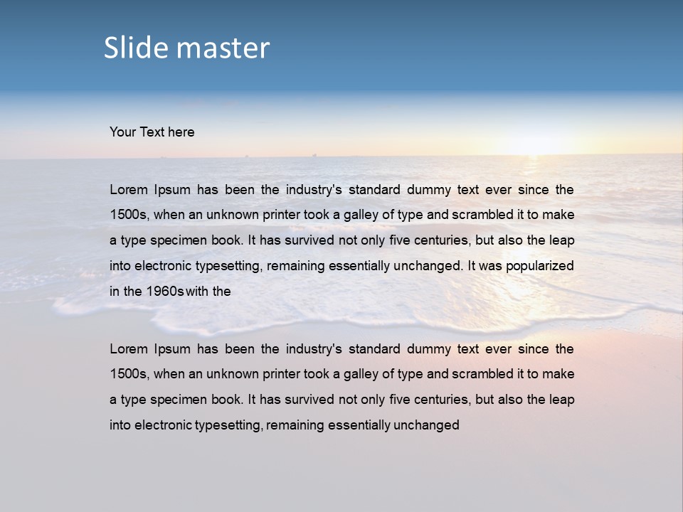 Sunlight Sunset Cumulus PowerPoint Template