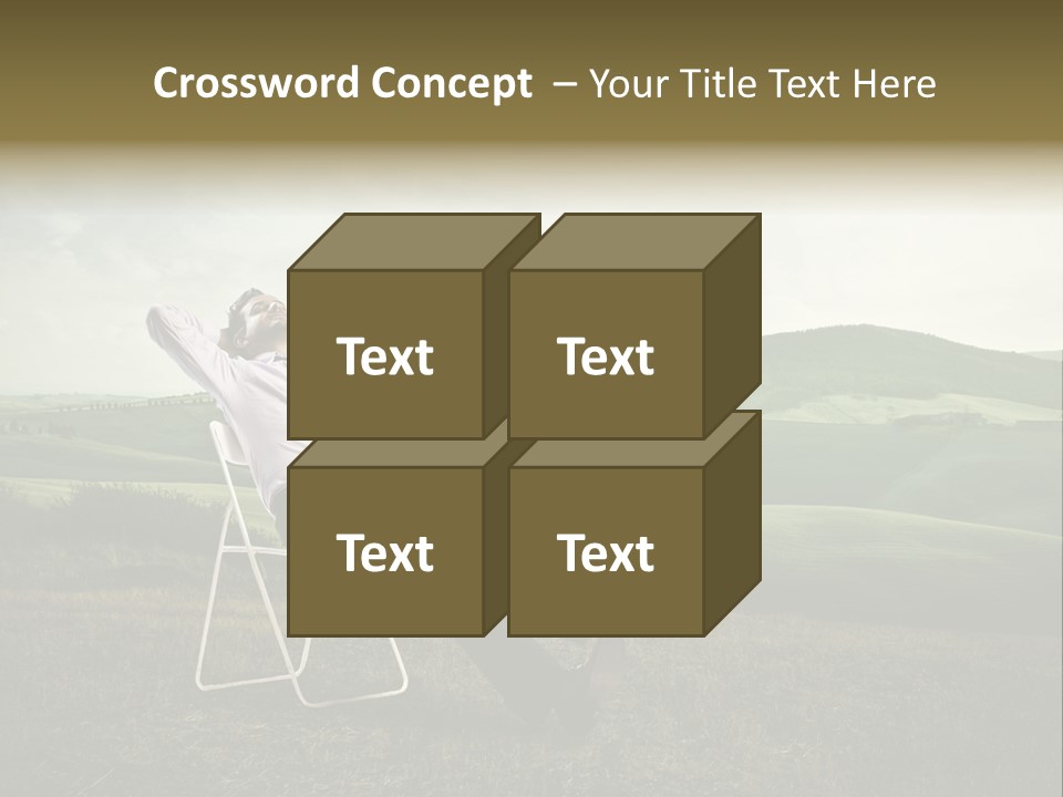 Vacation Lying Boy PowerPoint Template