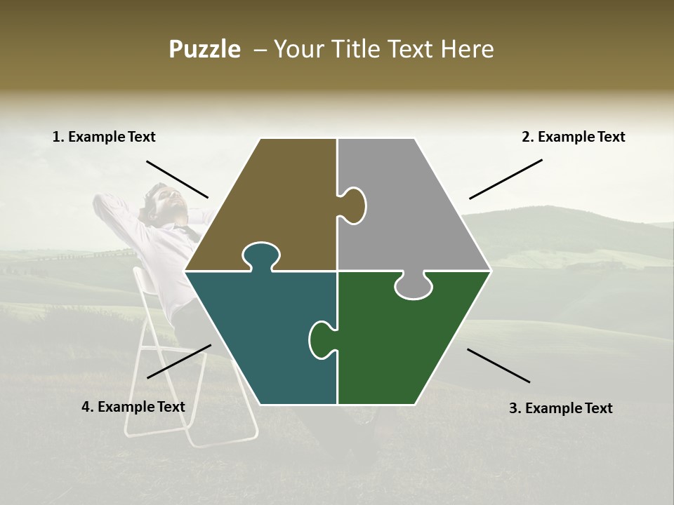 Vacation Lying Boy PowerPoint Template