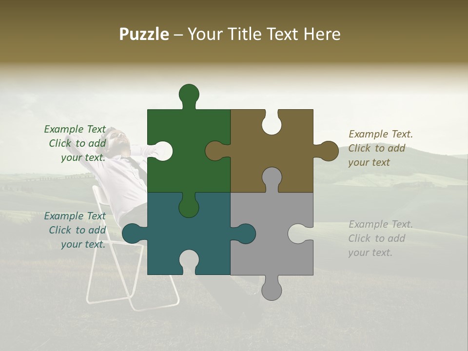 Vacation Lying Boy PowerPoint Template