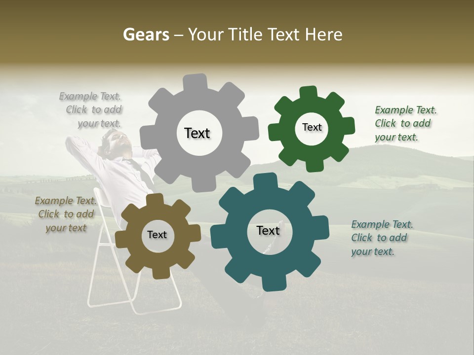 Vacation Lying Boy PowerPoint Template