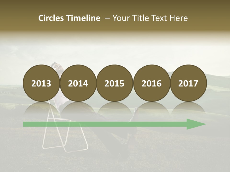 Vacation Lying Boy PowerPoint Template