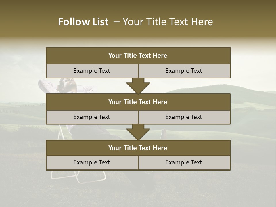 Vacation Lying Boy PowerPoint Template