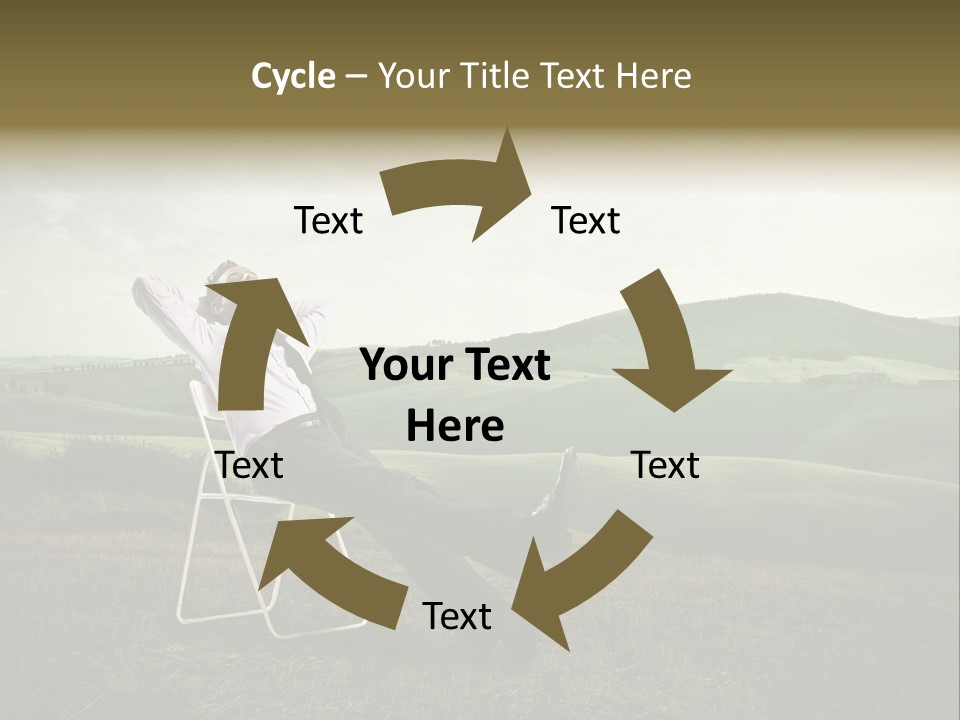 Vacation Lying Boy PowerPoint Template