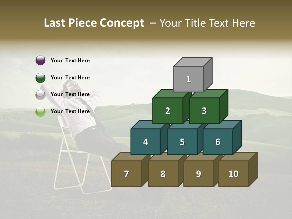 Vacation Lying Boy PowerPoint Template