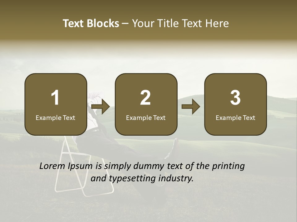 Vacation Lying Boy PowerPoint Template