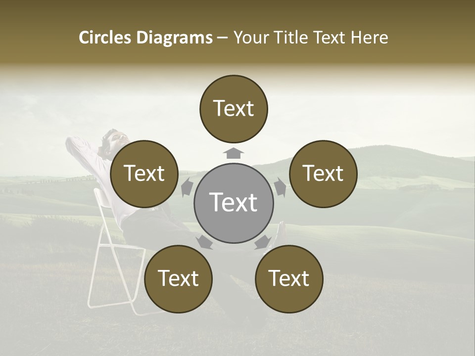 Vacation Lying Boy PowerPoint Template