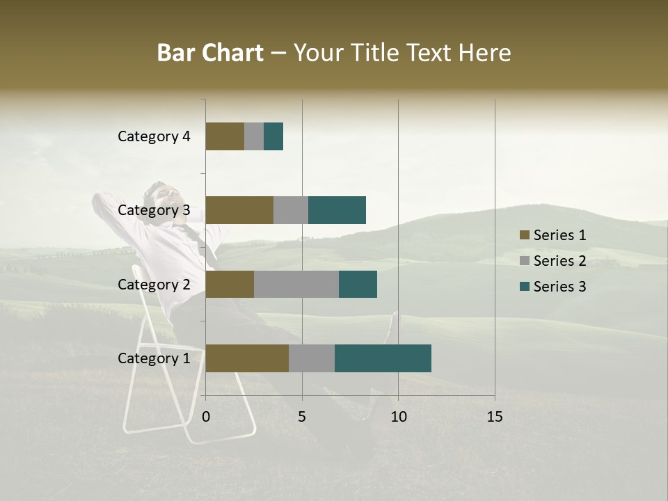Vacation Lying Boy PowerPoint Template