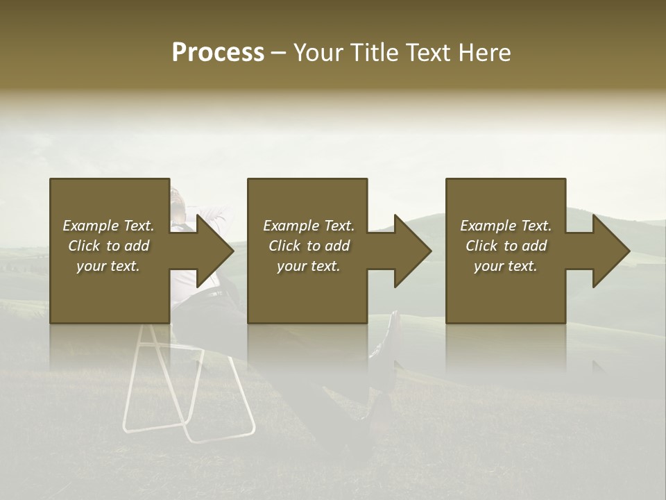 Vacation Lying Boy PowerPoint Template