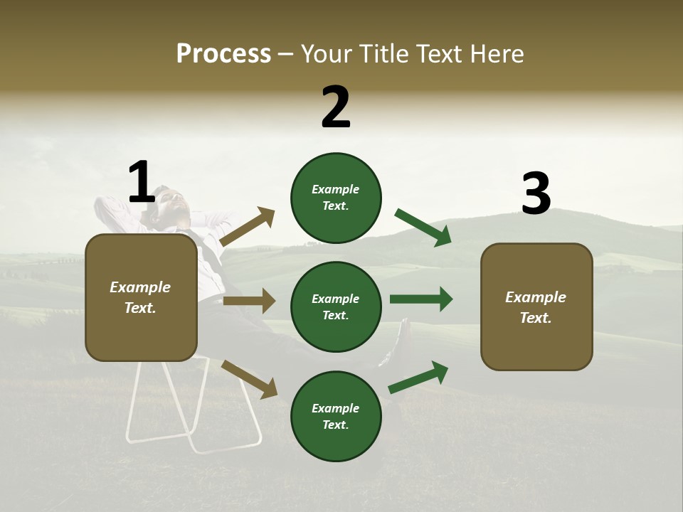 Vacation Lying Boy PowerPoint Template