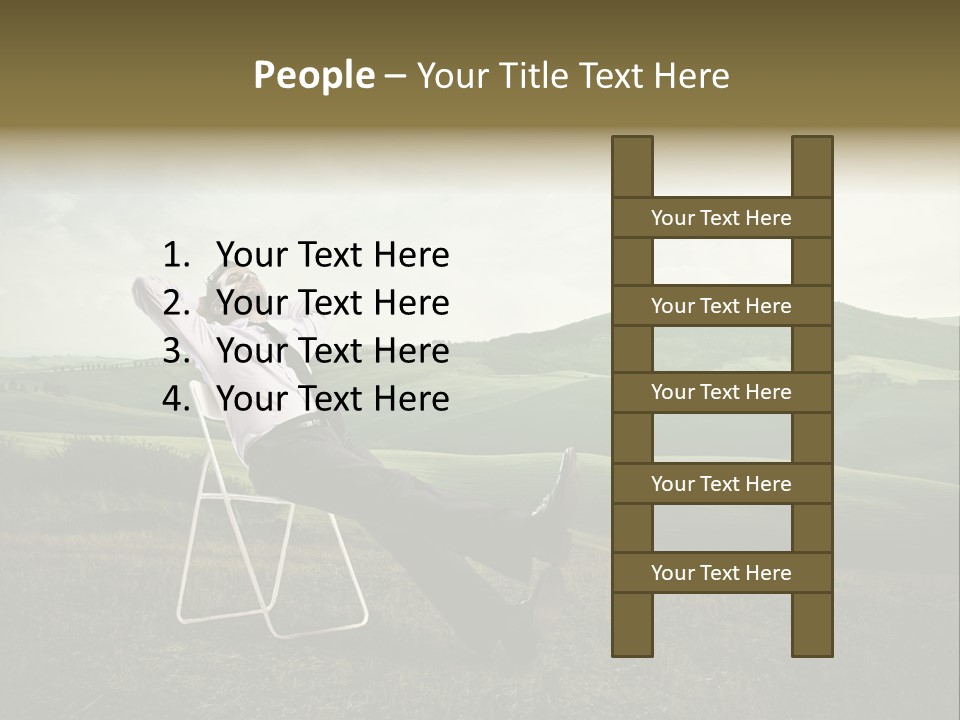 Vacation Lying Boy PowerPoint Template