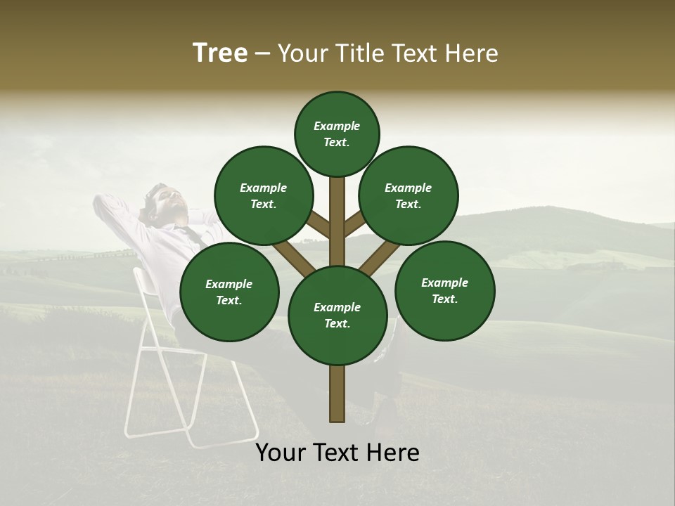 Vacation Lying Boy PowerPoint Template