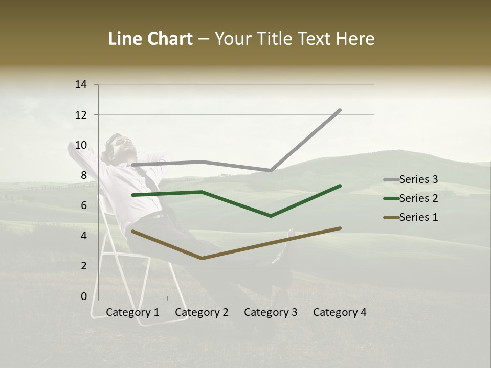 Vacation Lying Boy PowerPoint Template