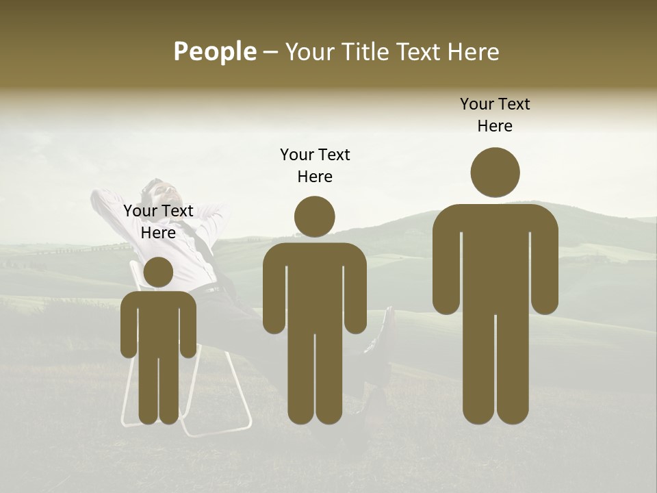 Vacation Lying Boy PowerPoint Template