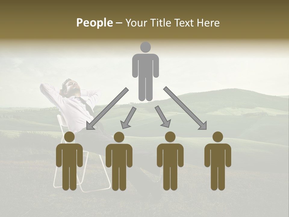 Vacation Lying Boy PowerPoint Template