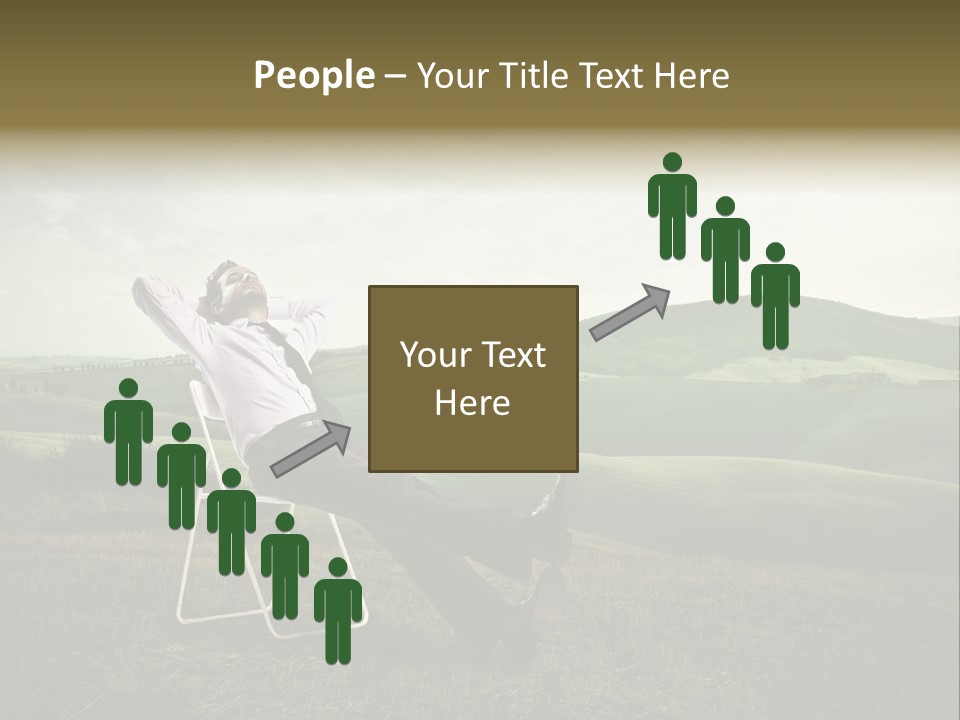 Vacation Lying Boy PowerPoint Template