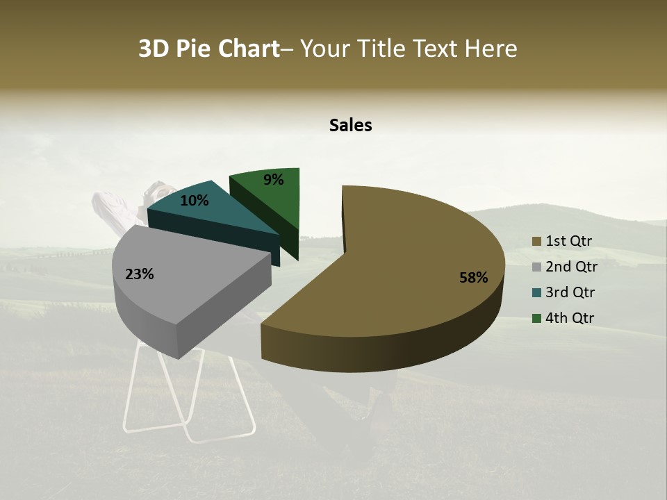 Vacation Lying Boy PowerPoint Template