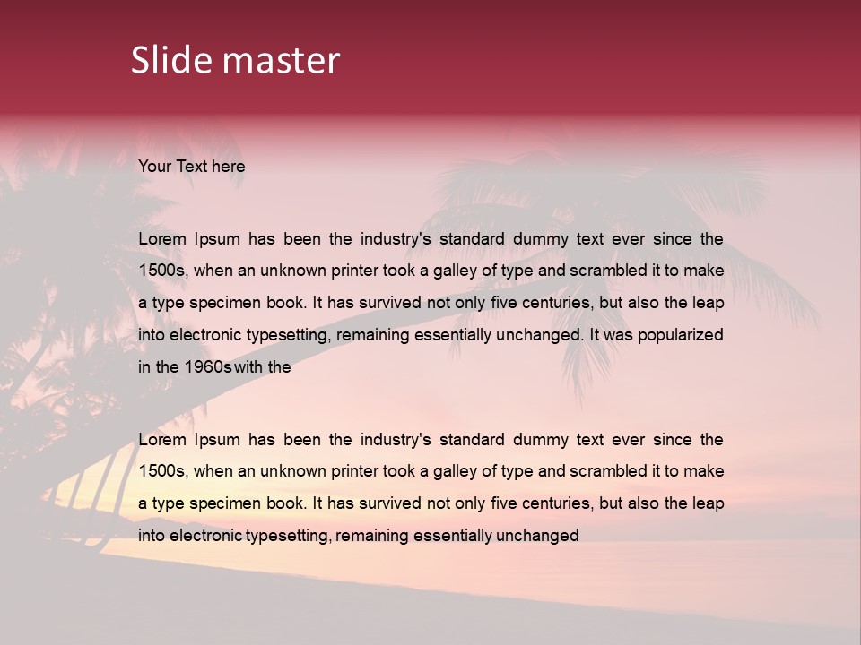 Paradise Horizon Resort PowerPoint Template