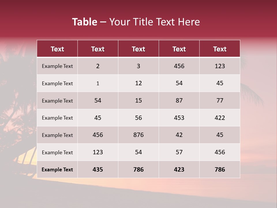 Paradise Horizon Resort PowerPoint Template