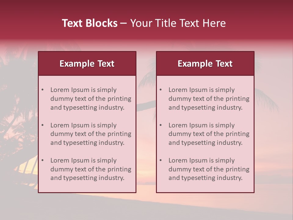 Paradise Horizon Resort PowerPoint Template