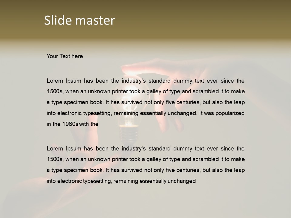 Effort Arm Lighting PowerPoint Template