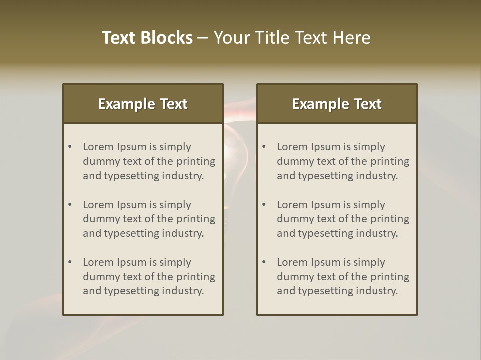 Effort Arm Lighting PowerPoint Template