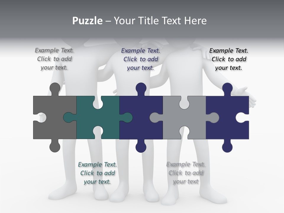 Illustration Emotion Team PowerPoint Template