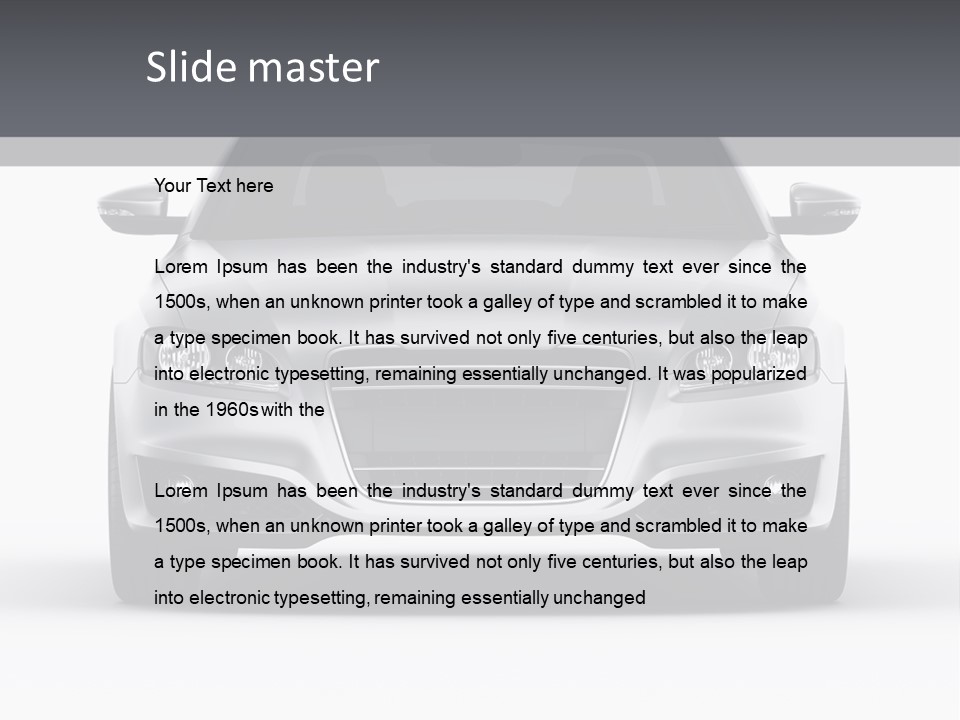 Luxury Design Sportscar PowerPoint Template