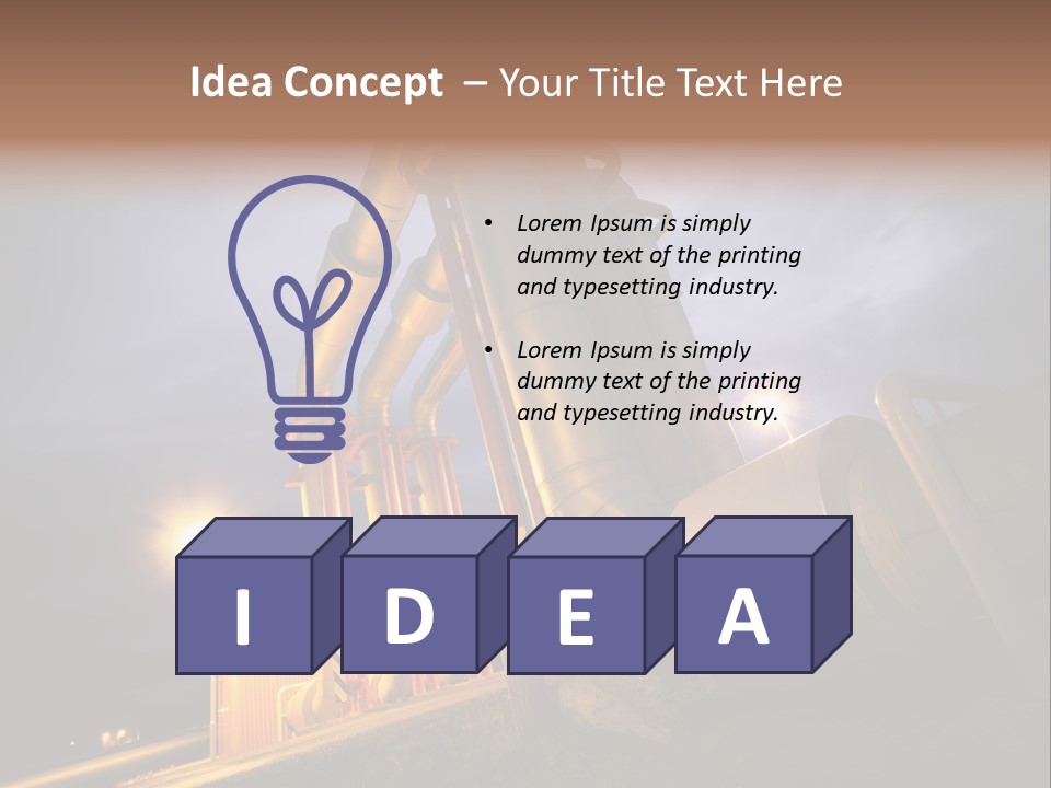 Station Petrochemical Technology PowerPoint Template