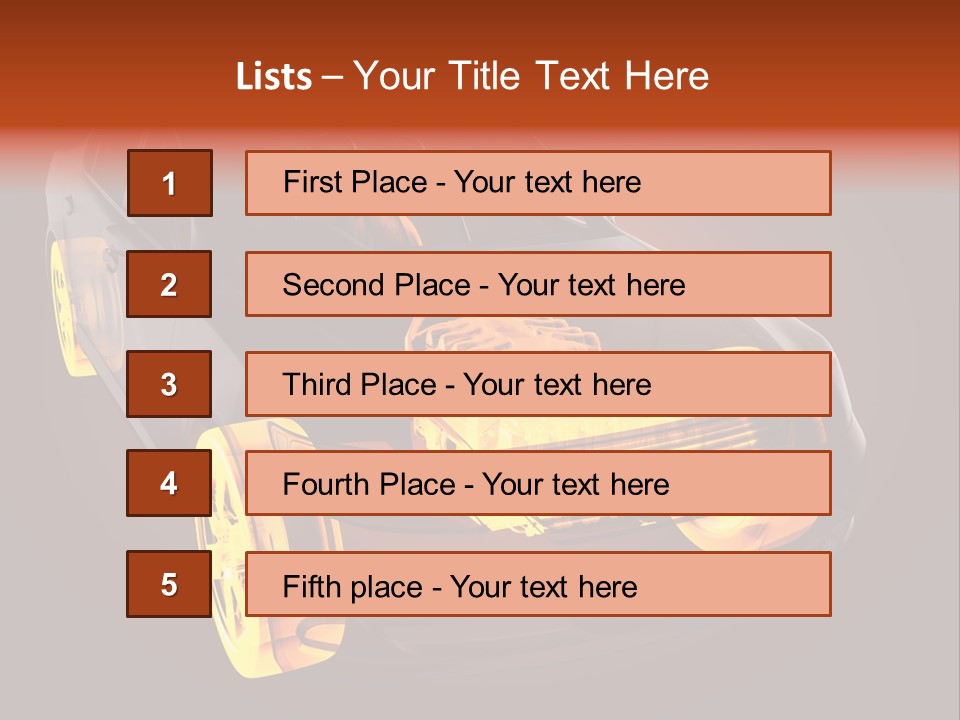Ray Sportcar Car PowerPoint Template