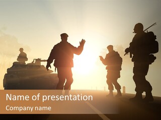 Gun Machine Armor PowerPoint Template