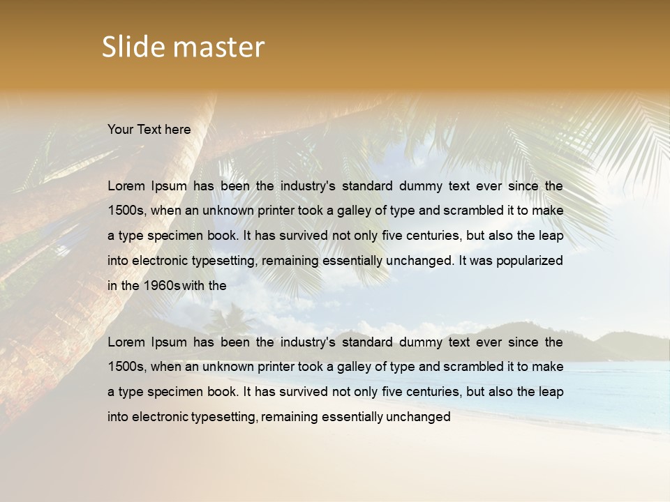 Island Down Idyllic PowerPoint Template