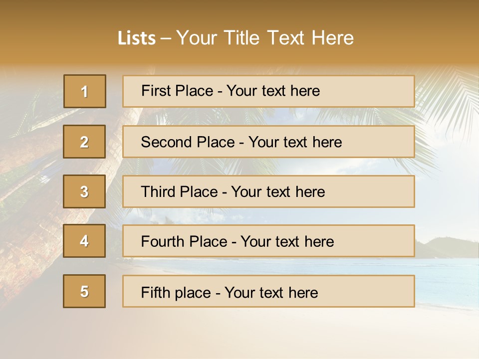 Island Down Idyllic PowerPoint Template