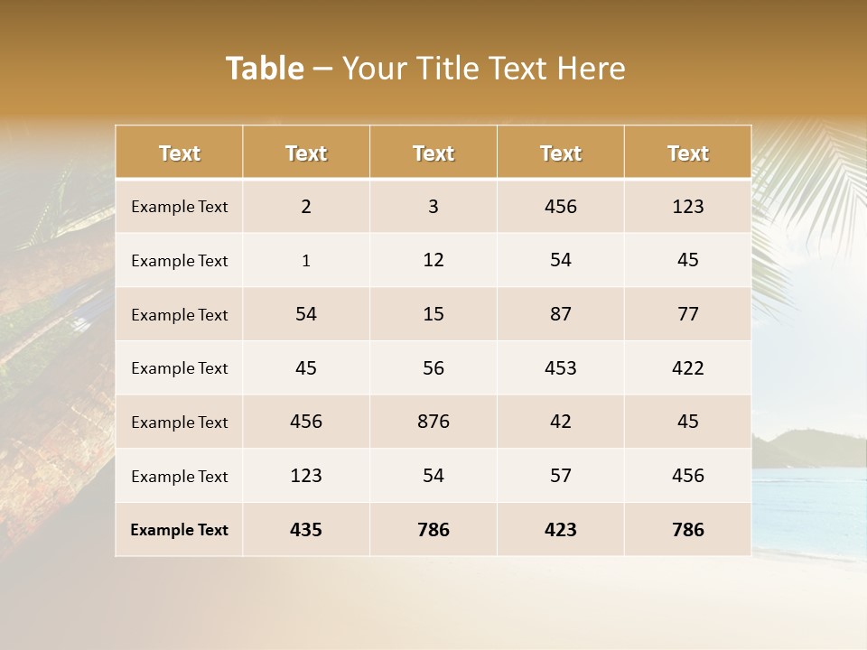 Island Down Idyllic PowerPoint Template